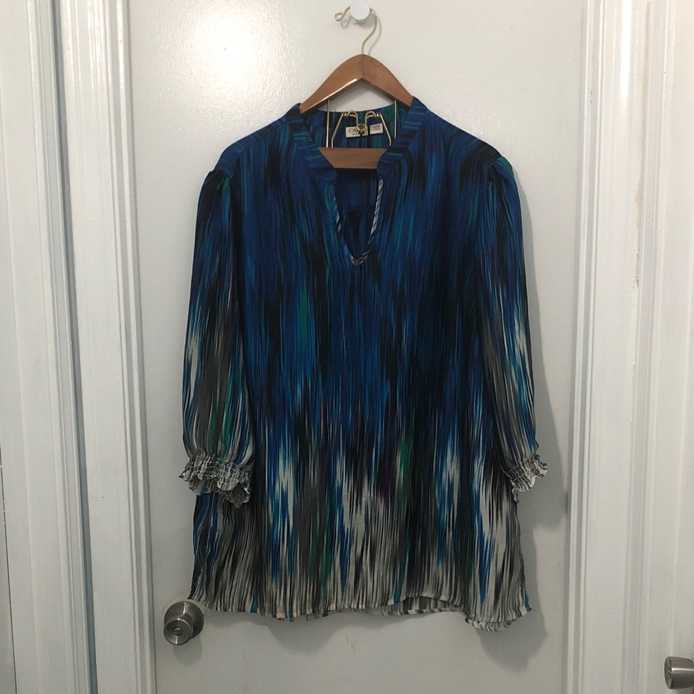 Cato Vibrant Blue and Green Tunic